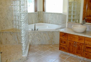 Granite bathroom vanity in Fresno