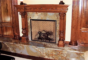 Granite fireplace in Fresno